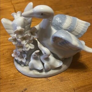 Vintage K’s collection Blue and White Ceramic Goose Figurine